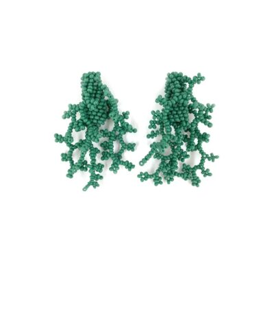 Seaweed Earrings Green - small
