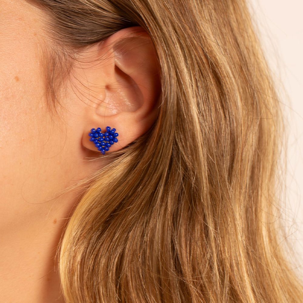Love Earrings Blue - Image 2