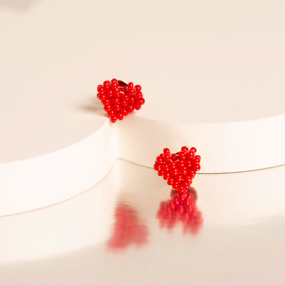 Love Earrings Red - Image 4