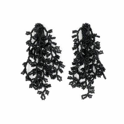 Seaweed Earrings Black