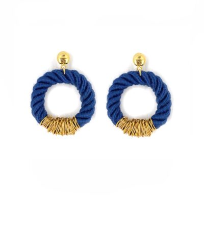 São Francisco Cord Earrings Blue