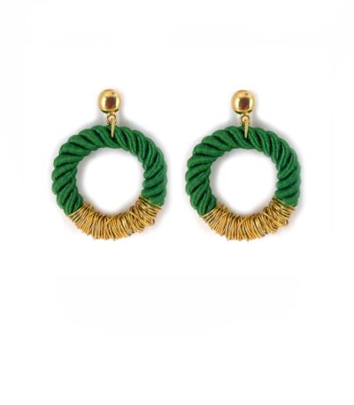 São Francisco Cord Earrings Green
