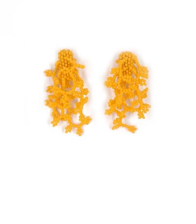 Seaweed Earrings Yellow - small