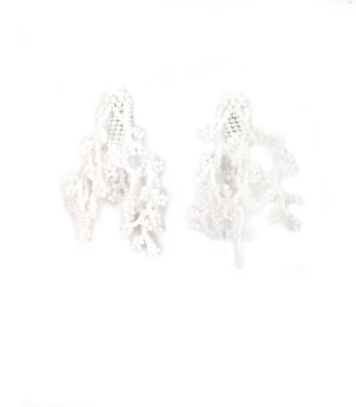 Seaweed Earrings White - small