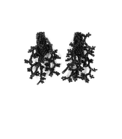 Seaweed Earrings Black - small