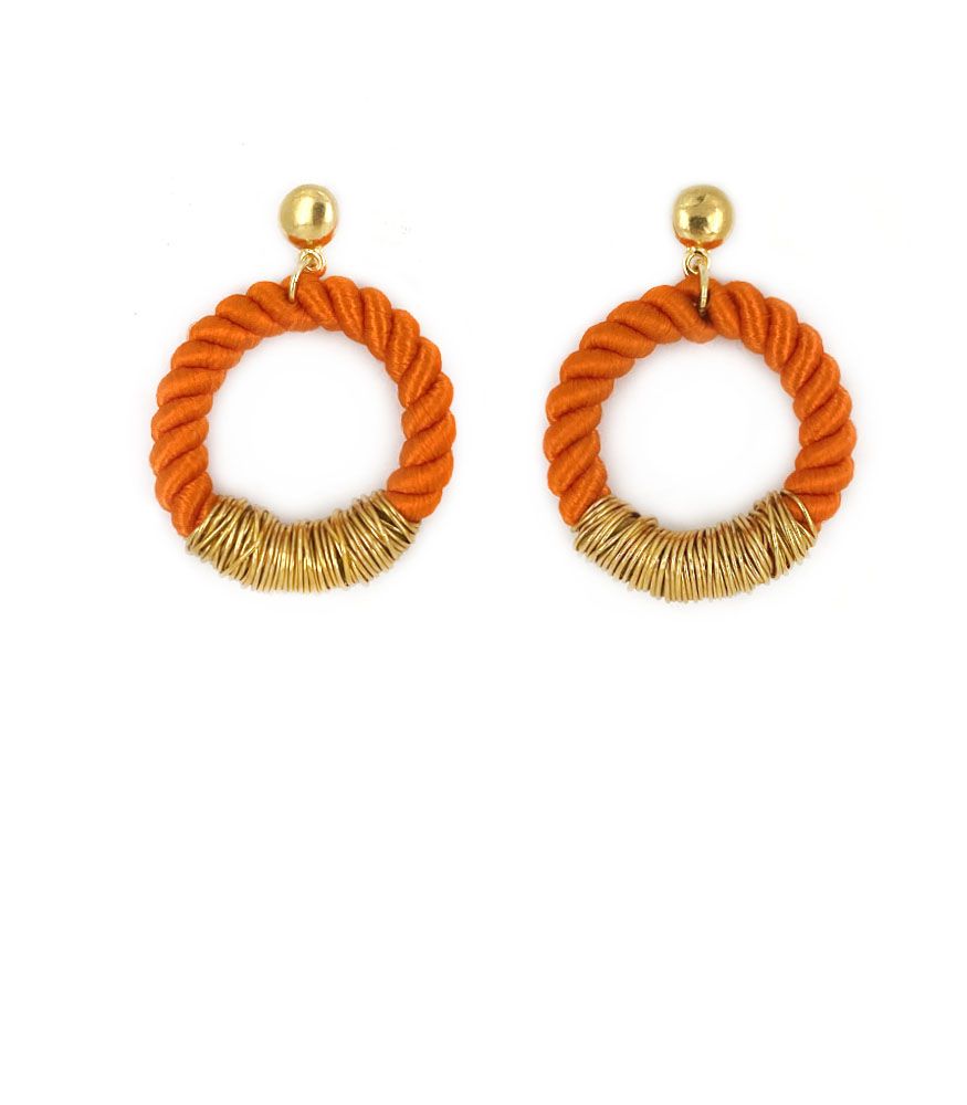 São Francisco Cord Earrings Orange