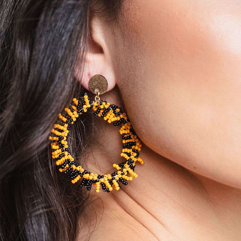 Bead Hoop Earrings - Image 2