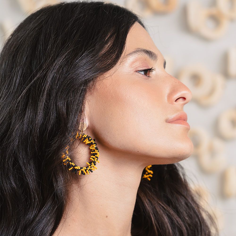 Bead Hoop Earrings - Image 4