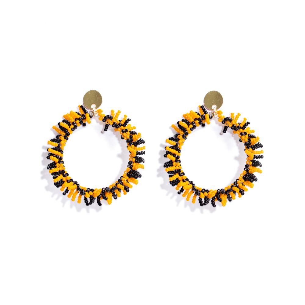 Bead Hoop Earrings