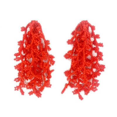 Seaweed Earrings Coral