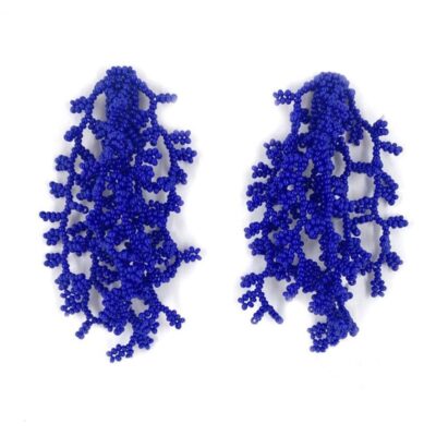 Seaweed Earrings  Blue