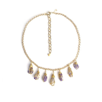 Stones Necklace Amethyst