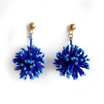 Ruffles Earrings Blue