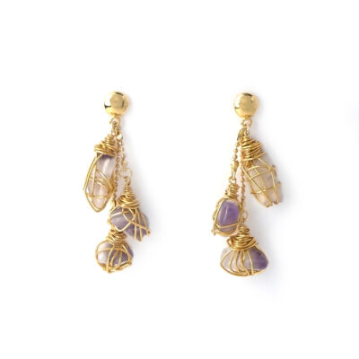 Stones Earrings Amethyst